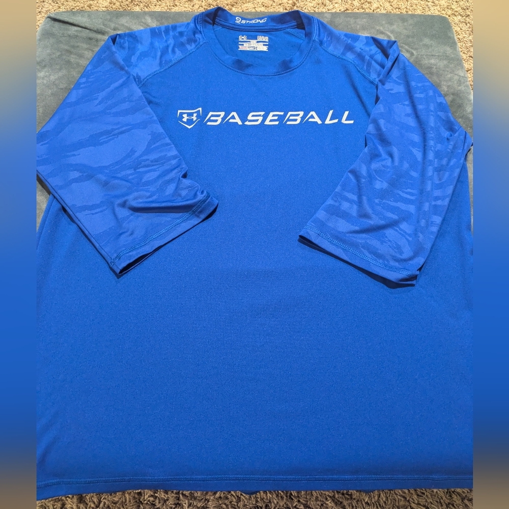 Under Armour Men's 3/4 Sleeve Baseball Tee Large